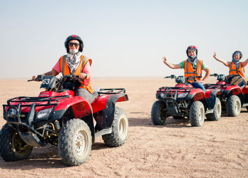 ATV Quad biking Hurghada Küstentour bei Sonnenuntergang